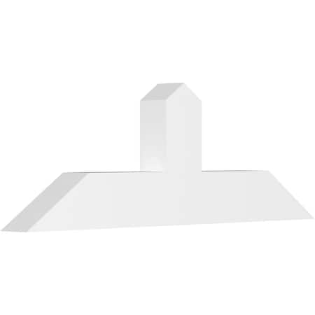 Ekena Millwork Portland Architectural Grade PVC Gable Bracket, 48"W x 16"H x 4"D x 6"F, 8/12 Pitch GBP048X16X0406POR00